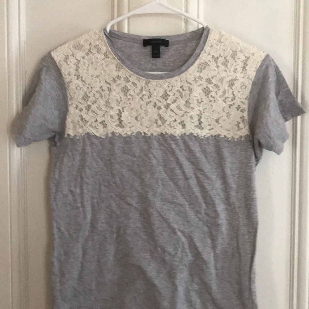 Jcrew lace front tshirt